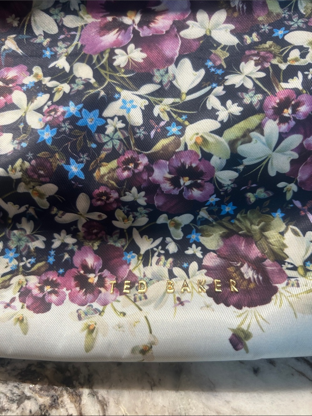 Ted Baker Purple and Black Floral Tote - Picture 2 of 5